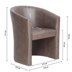 Charlie' Vintage PU Donkerbruine Kuipstoel | H-H 81 X B-L 64 X D-P 62 Cm -Songmics Winkel Ontwerp zonder titel 2023 11 22T130516.283 eaf8