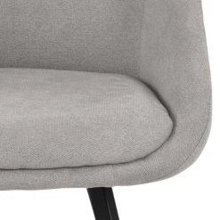 Comfortabele Eetkamerstoel Nils: Lichtgrijze Stof, Armleuning En Matzwart Stalen Onderstel -Songmics Winkel Ontwerp zonder titel 2023 11 22T134940.293 9b59