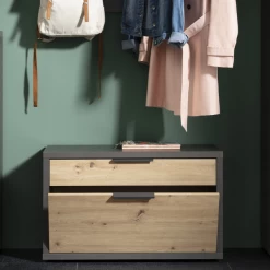 Halbankje Sento Met Lade En Klapdeur - Eikdecor/antraciet