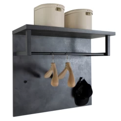 Wandkapstok Sento Met Roede En Hoedenplank - Antraciet -Songmics Winkel Ontwerp zonder titel 2023 11 22T163850.984 4a8b