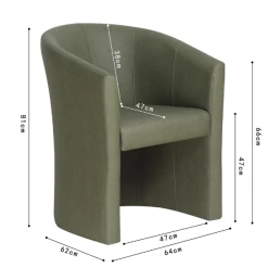 Charlie' Vintage PU Groene Kuipstoel | H-H 81 X B-L 64 X D-P 62 Cm -Songmics Winkel Ontwerp zonder titel 2023 11 22T164700.362 9831