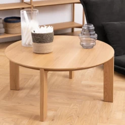 Maxime Ronde Salontafel, Eikenfineer, 90x42 Cm -Songmics Winkel Ontwerp zonder titel 2023 11 24T080814.843 545d