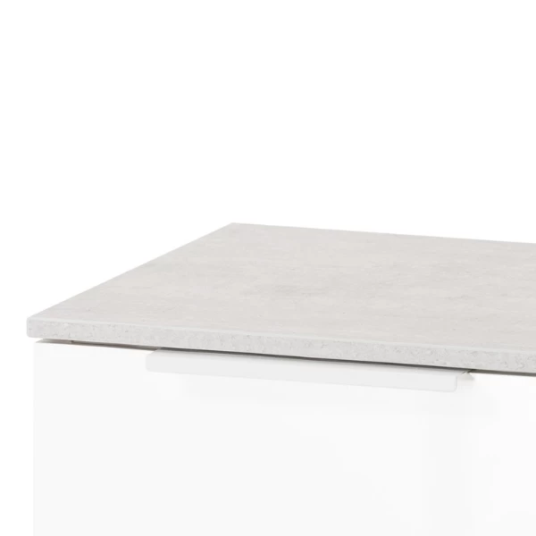 Wastafelonderkast Galatea 70cm Met Twee Deuren - Hoogglans Wit/betonlook 6 Wastafelonderkast Galatea 70cm Met Twee Deuren - Hoogglans Wit/betonlook - Afbeelding 4