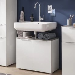 Wastafelonderkast Galatea 70cm Met Twee Deuren - Hoogglans Wit/betonlook 14 Wastafelonderkast Galatea 70cm Met Twee Deuren - Hoogglans Wit/betonlook -Songmics Winkel Ontwerp zonder titel 2023 11 27T131816.636 2eb3