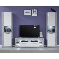 Tv-meubelset Rock | Tv-kast En Vitrinekasten | Grey Stone
