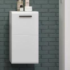 Wandkast Riva | 35 X 33 X 68 Cm | High Glossy White