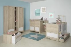 Kinderbankje Otto Met Lade - Kastanje/wit -Songmics Winkel P20 A 01 1911