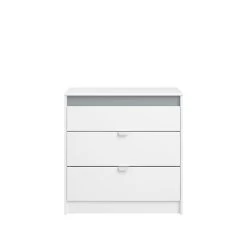 Commode Rue 78 Cm Met 3 Lades - Wit/grijs Of Wit/roze -Songmics Winkel PIROUETTE 2150 CO3T GRIS F 2c83