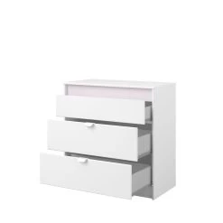 Commode Rue 78 Cm Met 3 Lades - Wit/grijs Of Wit/roze -Songmics Winkel PIROUETTE 2150 CO3T ROSE OUV D 7e1f