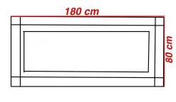 Spiegel Poznan 180cm - Eik Decor -Songmics Winkel Poznam spiegel lijntekening 4c4e