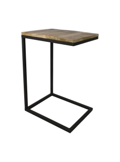 Bijzettafel Rick 65cm – Robuust Mangohout/ijzer -Songmics Winkel RICK 4 f5a9
