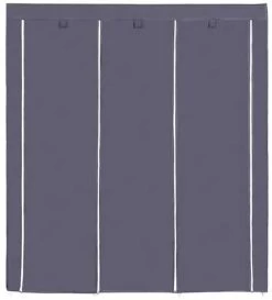 Songmics Canvas Slaapkamerkast Opbergvak Grijs 175x150x45cm -Songmics Winkel RYG12G 1 e038