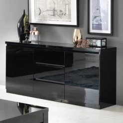 Dressoir Roma 2 Deuren & 3 Lades - Hoogglans Zwart