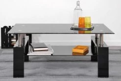 Salontafel Alana Spaanplaat/glas - Zwart -Songmics Winkel Rousseau 3000 2 salontafel table basse Alana 1 31c4