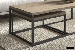 Set Van 3 Salontafels Jenna Industrieel - Oude Eik -Songmics Winkel Rousseau 3055 4 salontafel table basse Hamilton 2 d65f