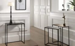 Set Van 3 Bijzettafels Rina - Zwart/goud/koper -Songmics Winkel Rousseau 3960 bijzettafel table d appoint Triplex 1 ba97