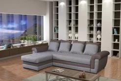 Zitbank Sabine Met Slaapbank & Opbergruimte - Grijs/taupe -Songmics Winkel SABINE tissu logan 7820 soft 24 ambiance 68f4