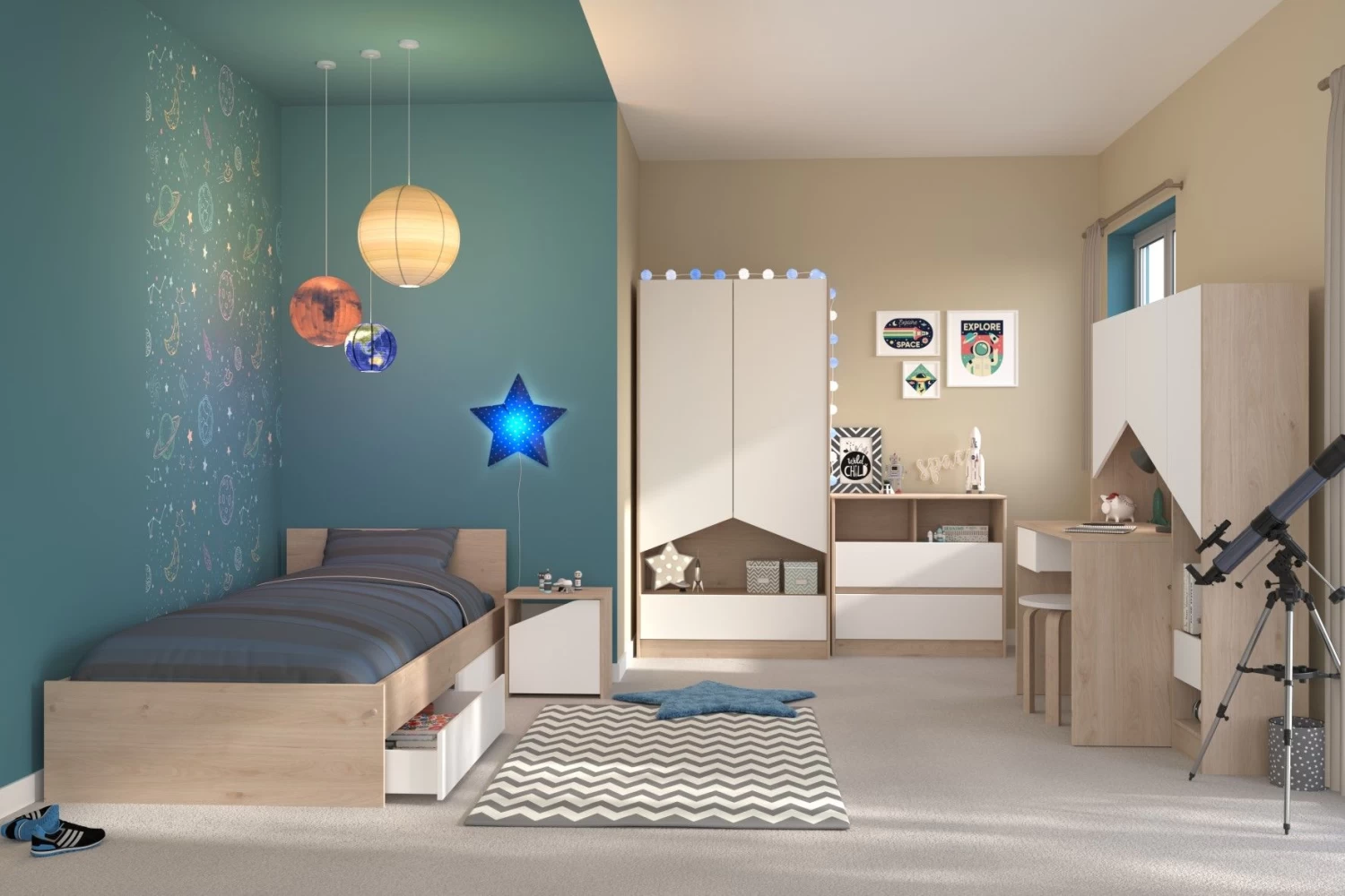 Set Van 2 Lades Shelby - Wit 7 Set Van 2 Lades Shelby - Wit - Afbeelding 5