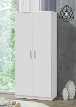 Kledingkast Darcis 80 Cm Met 2 Deuren En 52cm Diep - Wit -Songmics Winkel SINOP TR WR2D 52D WH CLOSED HR a0e3