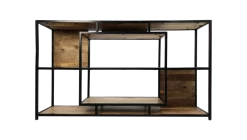 Buffet Levels 150cm Met Open Vakken - Mangohout/ijzer -Songmics Winkel SI 4002 1 d493