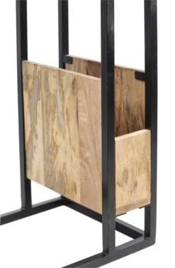 Bijzettafel Rick 68cm Met Magazinehouder – Mangohout/ijzer -Songmics Winkel SI MRWD 8 ce49