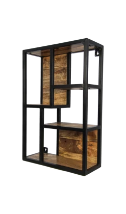 Wandrek Levels 50x75cm - Mangohout/ijzer -Songmics Winkel SI WR50 2 3d9a