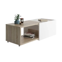 FMD Verlengbare Salontafel Sleeve - Eik/wit