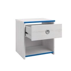 Nachtkastje Smoozy 1 Lade - Wit/roze Of Wit/blauw -Songmics Winkel SMOOZY 2223 CH1T G OUV C 20191119000345 ef86