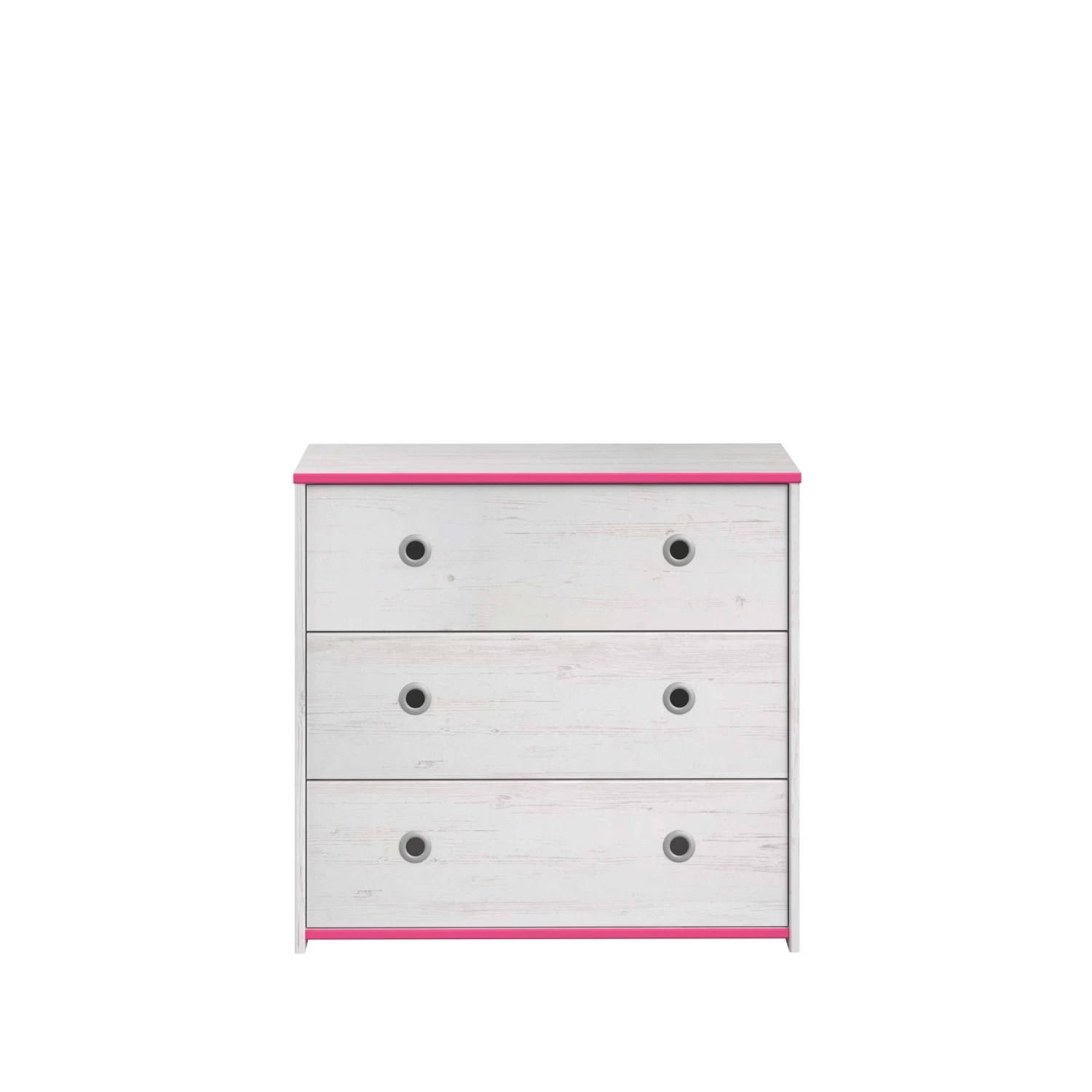 Commode Smoozy 79cm Met 3 Lades - Wit/roze Of Wit/blauw 10 Commode Smoozy 79cm Met 3 Lades - Wit/roze Of Wit/blauw - Afbeelding 8
