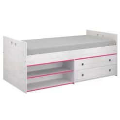 Kajuitbed Smoozy 90x200 Met 2 Lades - Wit/roze Of Wit/blauw -Songmics Winkel SMOOZY 2223 LITI MATELAS C 20191119000225 d325