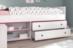 Kajuitbed Smoozy 90x200 Met 2 Lades - Wit/roze Of Wit/blauw -Songmics Winkel SMOOZY chambre F 2223 LITI DET 20191129000227 f002