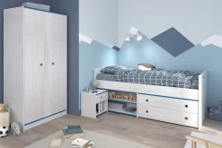 Kajuitbed Smoozy 90x200 Met 2 Lades - Wit/roze Of Wit/blauw -Songmics Winkel SMOOZY chambre G 2223 A2PR LITI CHEV 20191119000208a 9850