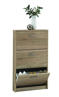 FMD Schoenenkast Step 3 Laden - Eik -Songmics Winkel Step 3 Eiche b931