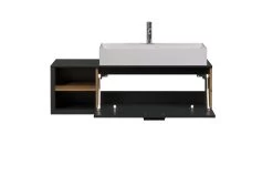 Wastafel Met Onderkast Synnax | 120 X 45 X 48 Cm | Anthracite Oak -Songmics Winkel Synnax BD 2134 332 84 frontal ge Freisteller 20230522 22c4