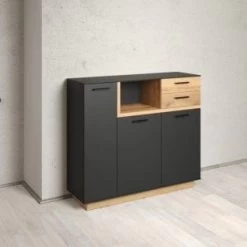 Dressoir Synnax | 128 X 40 X 113 | Anthracite Oak 16 Dressoir Synnax | 128 X 40 X 113 | Anthracite Oak -Songmics Winkel Synnax WO 2134 860 84 dynamisch 20230316 4f2f