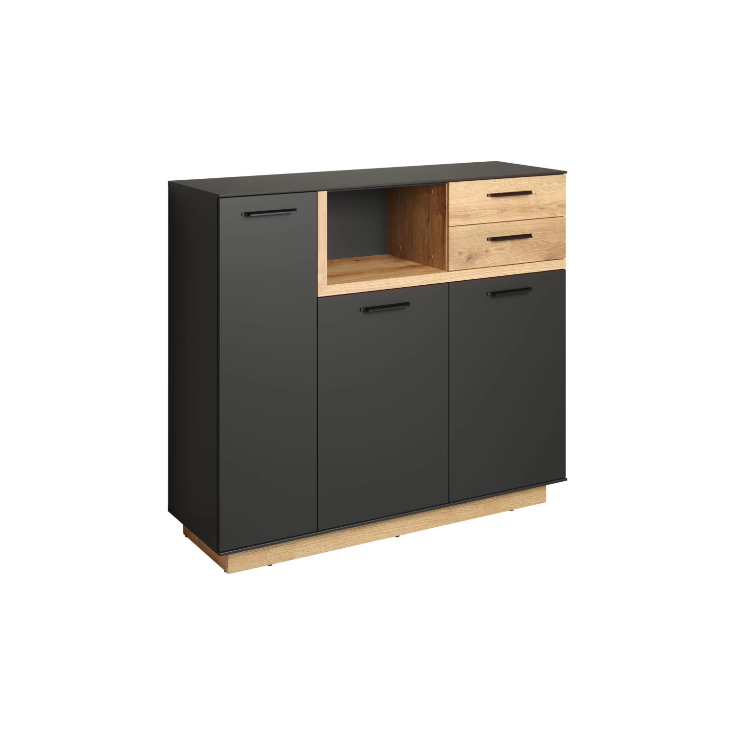 Dressoir Synnax | 128 X 40 X 113 | Anthracite Oak 8 Dressoir Synnax | 128 X 40 X 113 | Anthracite Oak - Afbeelding 6