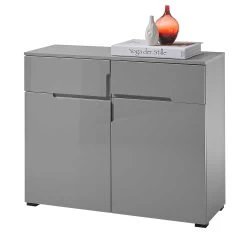 Commode Seta Met 2 Deuren En 2 Lades - Hoogglans Grijs -Songmics Winkel Thessa Kommode Grau Freisteller 43 877 N0 8f08