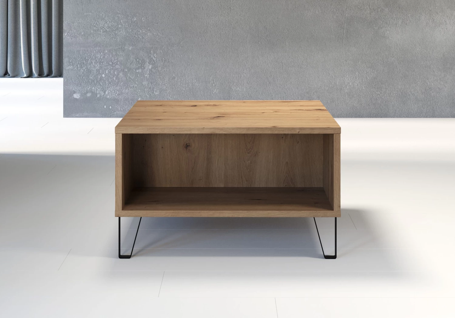 Salontafel Touch | Met Opbergruimte | 60 X 60 X 37 Cm | Eikenhouten Kleur 8 Salontafel Touch | Met Opbergruimte | 60 X 60 X 37 Cm | Eikenhouten Kleur - Afbeelding 6