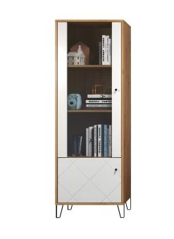 Vitrinekast Touch | 63 X 40 X 172 | Wit 24 Vitrinekast Touch | 63 X 40 X 172 | Wit -Songmics Winkel Touch WO 2102 131 07 frontal Deko Freisteller 2067