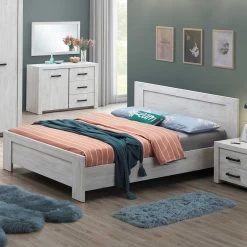 Bed Sela 140x200 - Grijze Eik