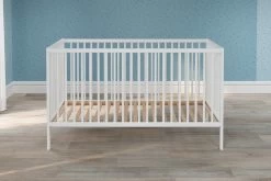 Babybed Universal | Drie Uitneembare Spijlen | 144 X 78 X 84 Cm | Wit -Songmics Winkel Universal Babybett BZ 1101 620 01 frontal 20220530 8afa