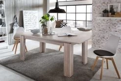 Eettafel Universal | Verlengbaar | 160 X 90 X 77 Cm | Light Oak -Songmics Winkel Universal ET 1100 162 45 dynamisch ausgez D 20160714 e05c