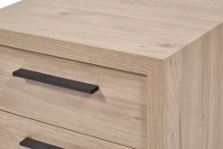 Nachtkastje Lavio 50cm, 2 Lades - Eik Decor/zwart -Songmics Winkel VIOLA NTdetail 92c2