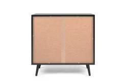 Ladekast Daka 80cm 3 Lades - Zwart/natuur -Songmics Winkel Vienna 03A Schubladen Kommode hinten ebad