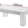 Salontafel Warschau 126x67 - Eik -Songmics Winkel Warschau salontafel technical 8cce