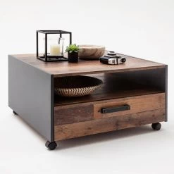 Salontafel Universal | Met Lade | 70 X 70 X 40 Cm | Matera / Old Wood