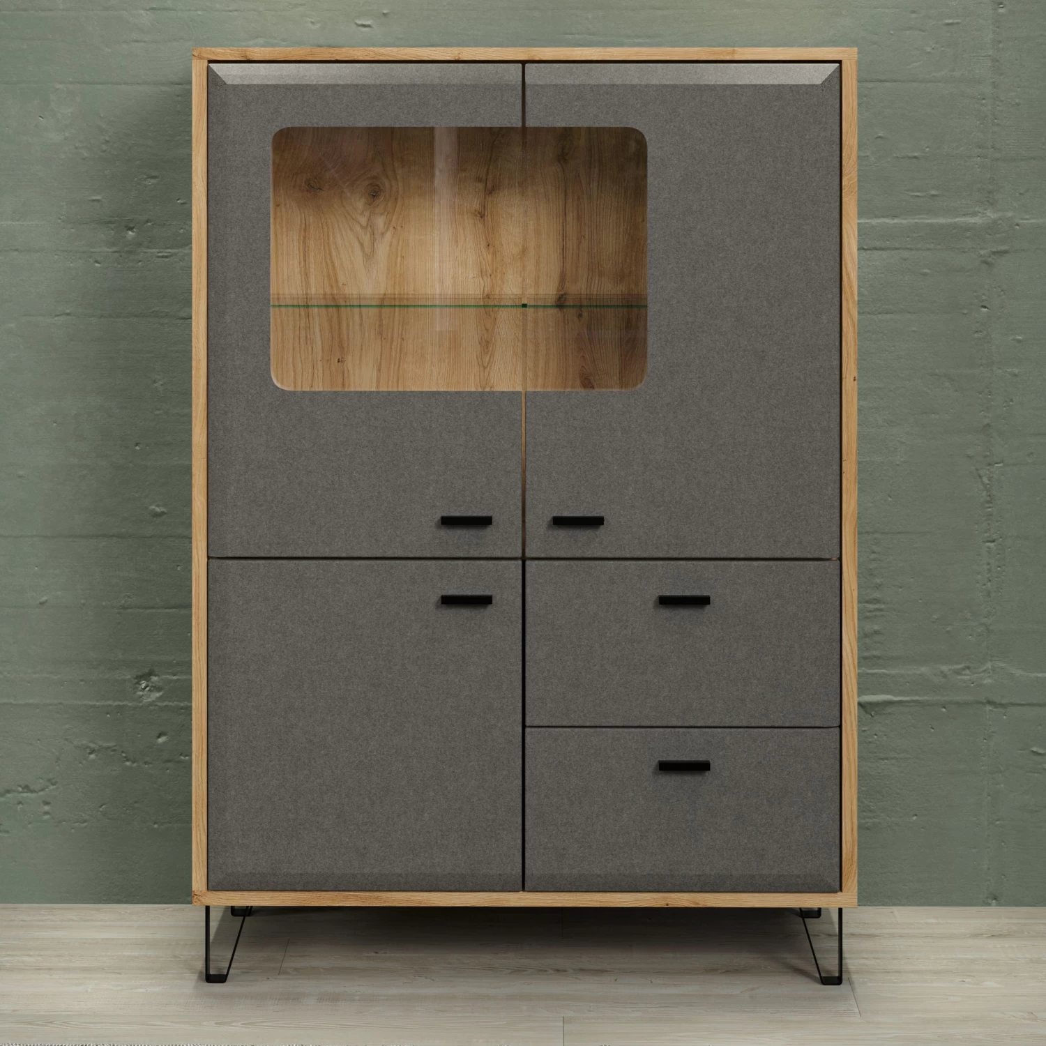 Kabinetkast Blanshe | 98 X 42 X 138 Cm | Navarra Oak-design 3 Kabinetkast Blanshe | 98 X 42 X 138 Cm | Navarra Oak-design