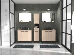 Badkamerkast Dotan Met 2 Deuren & Spiegel - Eik 18 Badkamerkast Dotan Met 2 Deuren & Spiegel - Eik -Songmics Winkel brooklyn ambi 3215