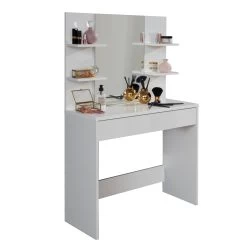 Make-uptafel Basix | 85 X 40 X 141 Cm | 100% Melaminegecoat | Wit -Songmics Winkel c2737aaf 07d6 4a4d 88fe 9de64198bbab 65f0