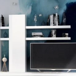 Wandkast Elif Met 2 Legplanken - Hoogglans Wit